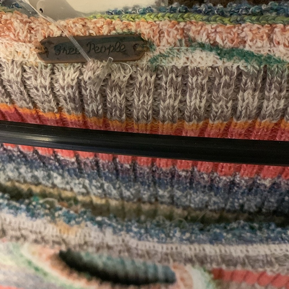 Free People Colorful Striped Crew Neck Sweater - Picture 5 of 7